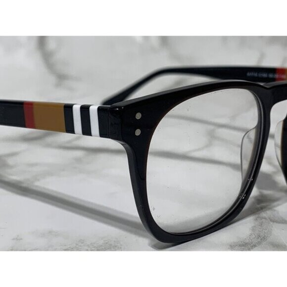 SAKAI A1714 C194 50-20-148 Black/Red/Brown/White Plastic Unisex Glasses Frames - Picture 6 of 8